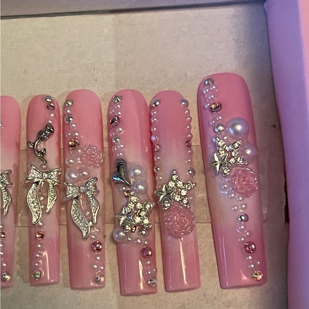 Press on Custom handmade press on acrylic gel, nails - Picture 3 of 10